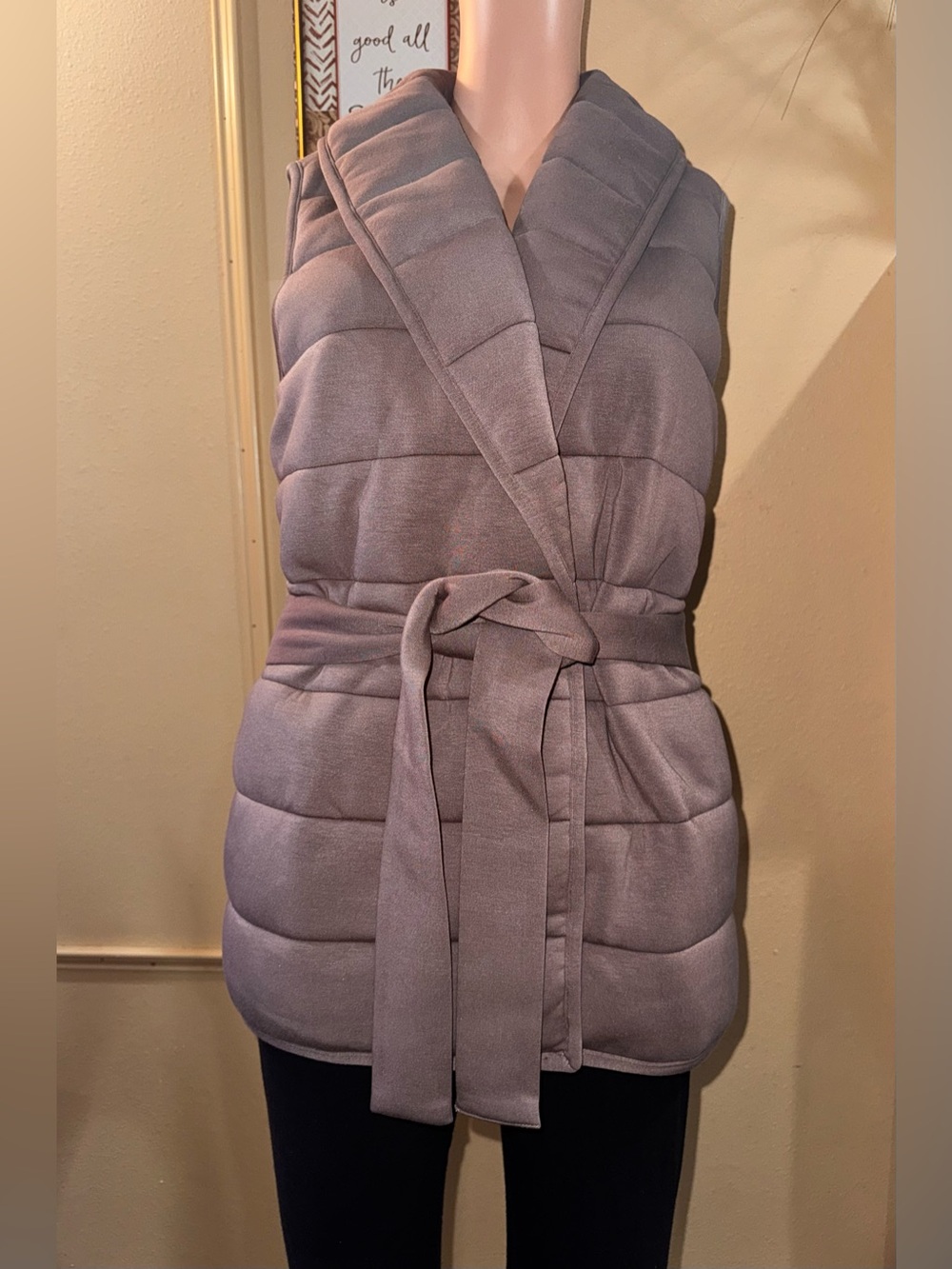 Spanx Puff Essentials Puffer Vest Smoke XL NWT